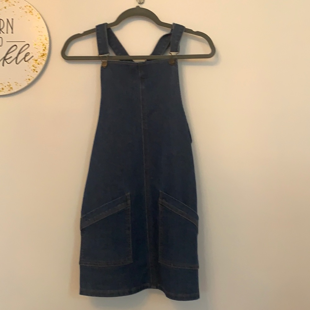 Denim overall dress